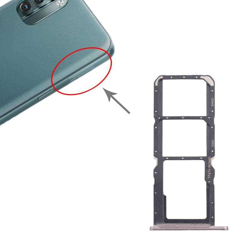 For Nokia G11 Original SIM Card Tray + SIM Card Tray + Micro SD Card Tray (Gold)