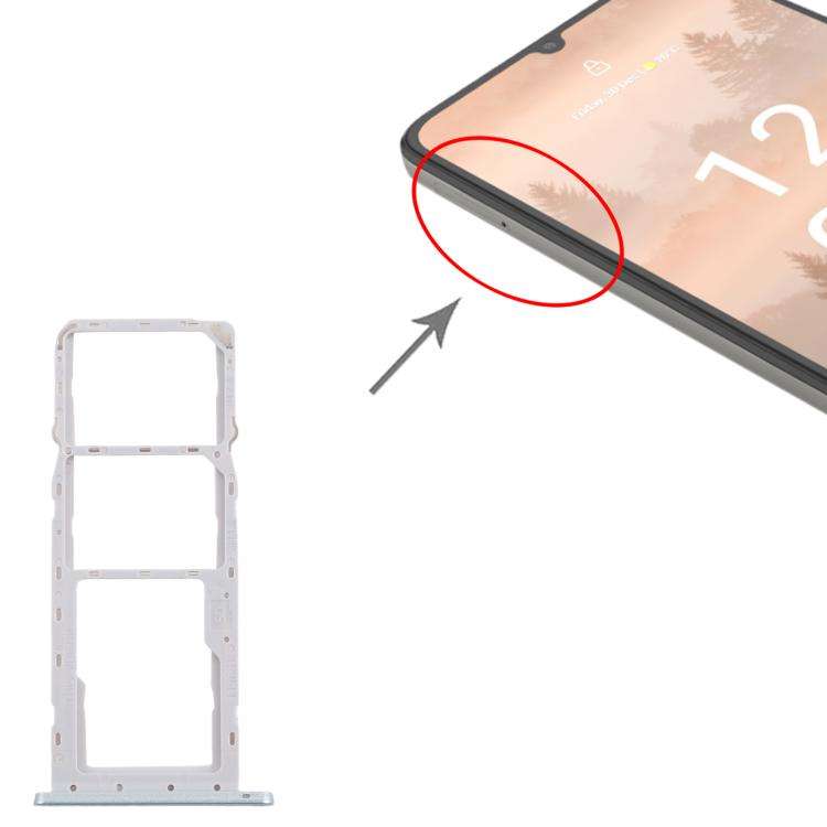 For Nokia C31 Original SIM Card Tray + SIM Card Tray + Micro SD Card Tray (Blue)