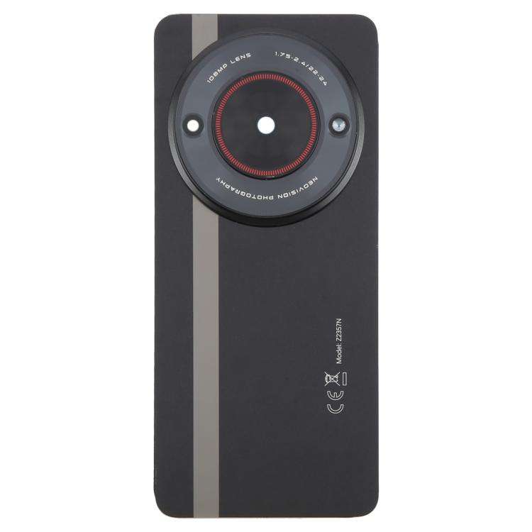 For ZTE nubia Focus Glass Battery Back Cover with Adhesive / Camera Lens Cover(Black)