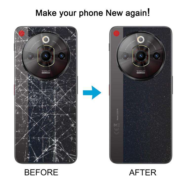 For ZTE nubia Focus Pro Z2351N Glass Battery Back Cover with Adhesive / Camera Lens Cover(Black)