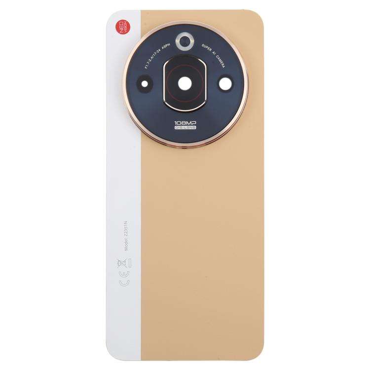 For ZTE nubia Focus Pro Z2351N Leather Battery Back Cover with Adhesive / Camera Lens Cover(Gold)