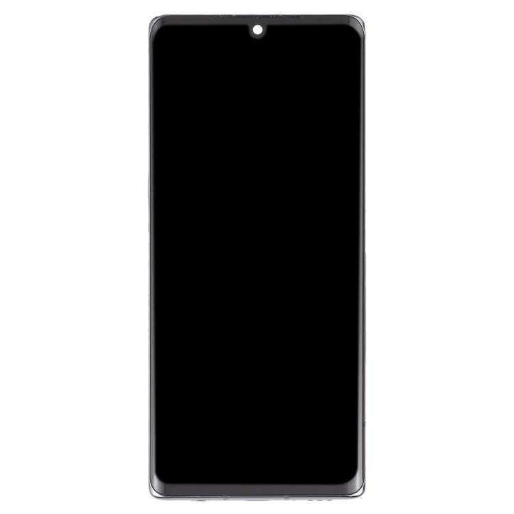 For LG Velvet 5G US Version Original LCD Screen Digitizer Full Assembly with Frame (Silver)