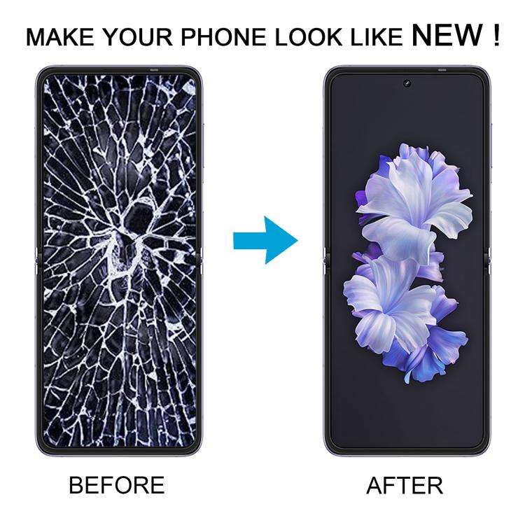 For Tecno Phantom V Flip AD11 Original Foldable LTPO AMOLED Material LCD Screen with Digitizer Fu...