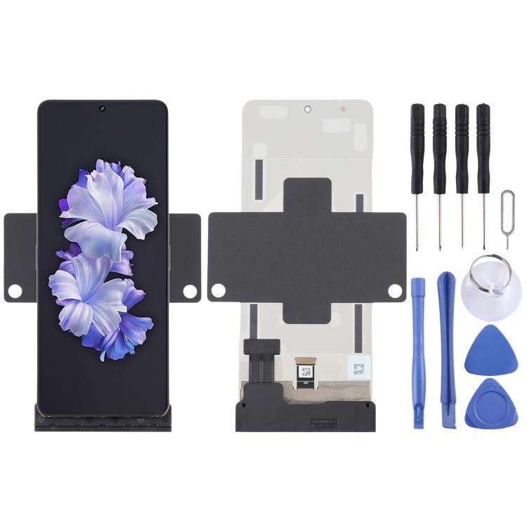For Tecno Phantom V Flip AD11 Original Foldable LTPO AMOLED Material LCD Screen with Digitizer Fu...