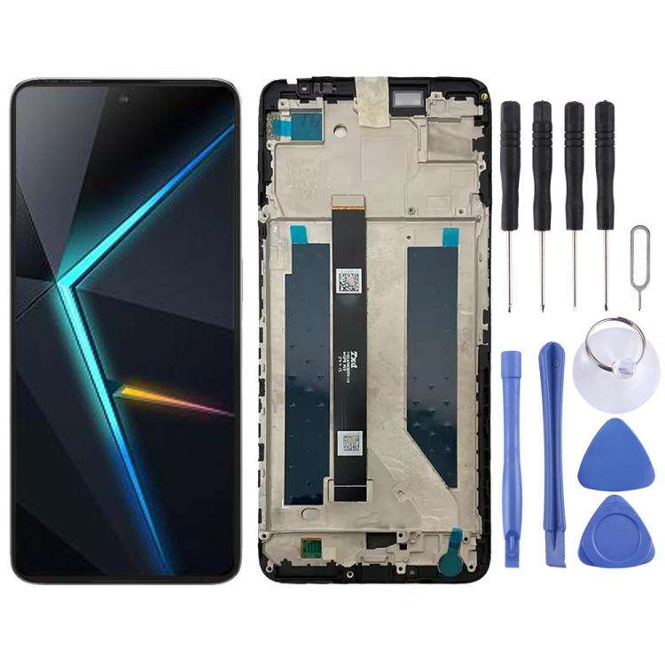 For ZTE nubia Neo 2 5G Z2352N LCD Screen Digitizer Full Assembly with Frame (Black)