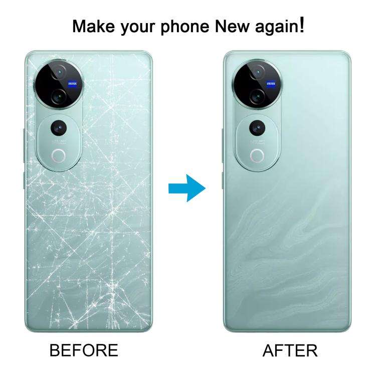 For vivo V40 Battery Back Cover with Camera Lens Cover(Blue)