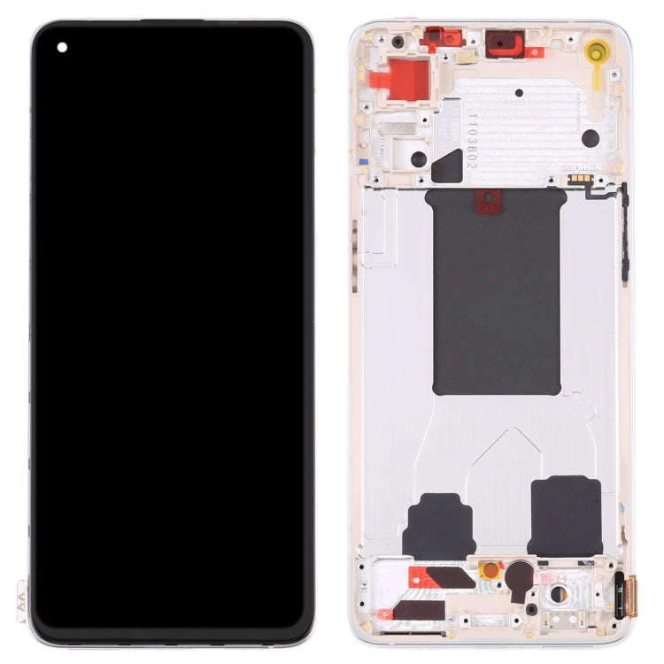 Original LCD Screen For OPPO Reno7 Pro 5G Digitizer Full Assembly with Frame (Gold)