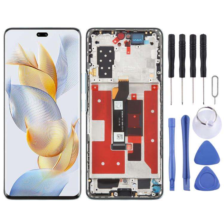 For Honor 90 Pro Original LCD Screen Digitizer Full Assembly with Frame (Green)