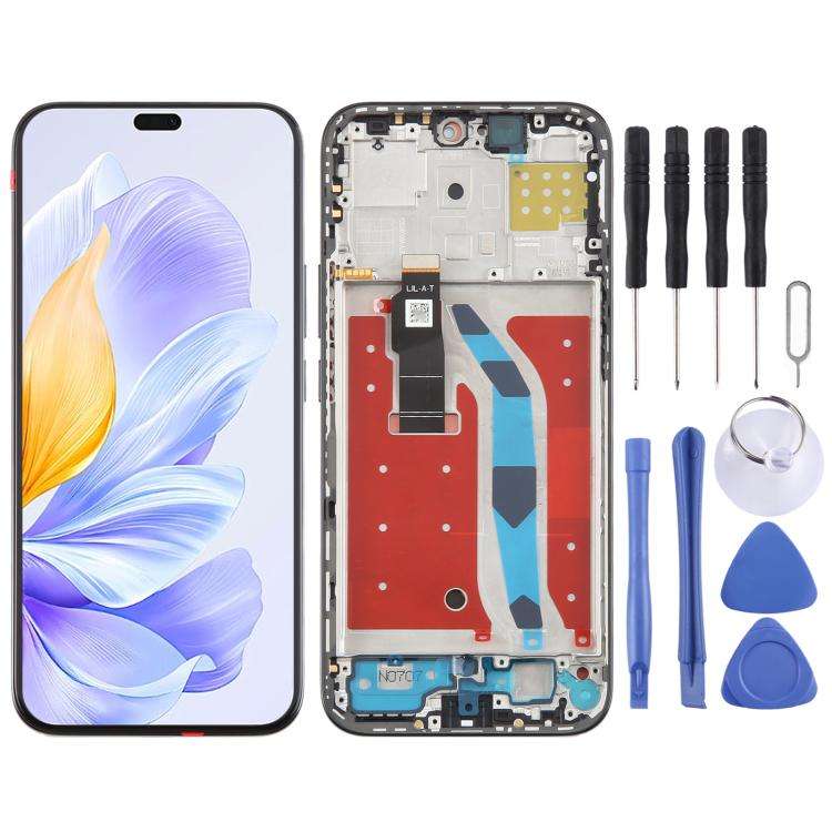For Honor X60i Original LCD Screen Digitizer Full Assembly with Frame (Black)