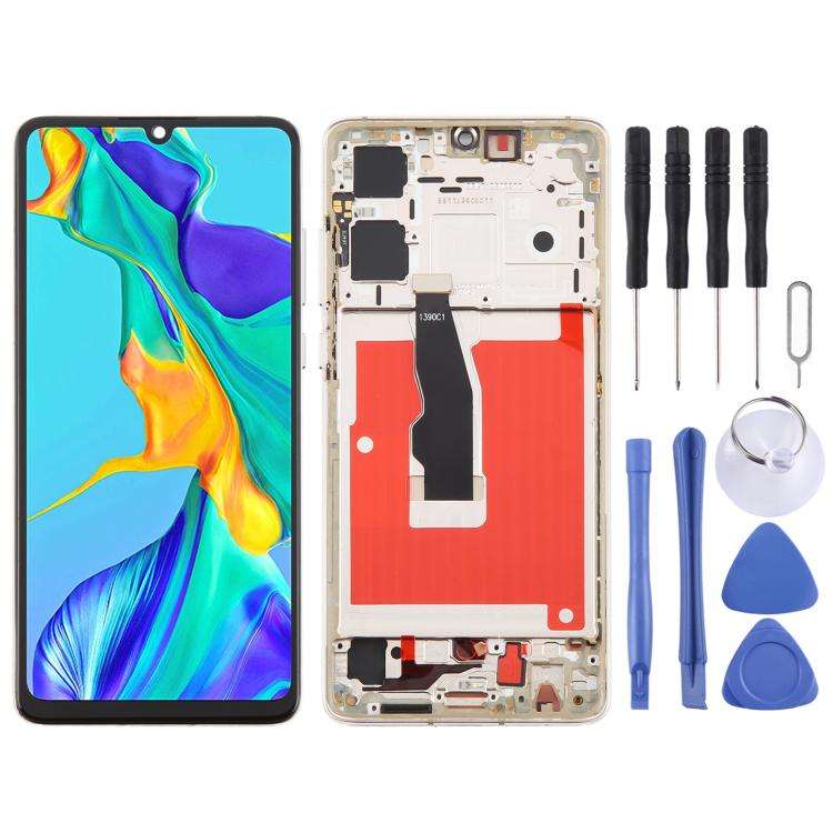 For Huawei P30 TFT LCD Screen Digitizer Full Assembly with Frame, Not Supporting Fingerprint Iden...