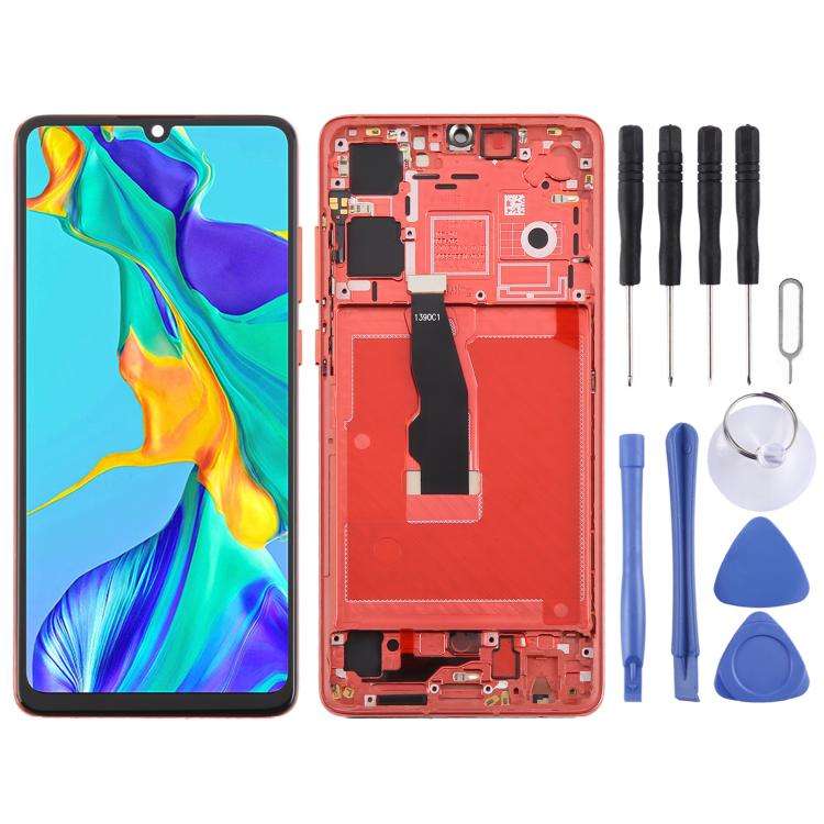 For Huawei P30 TFT LCD Screen Digitizer Full Assembly with Frame, Not Supporting Fingerprint Iden...