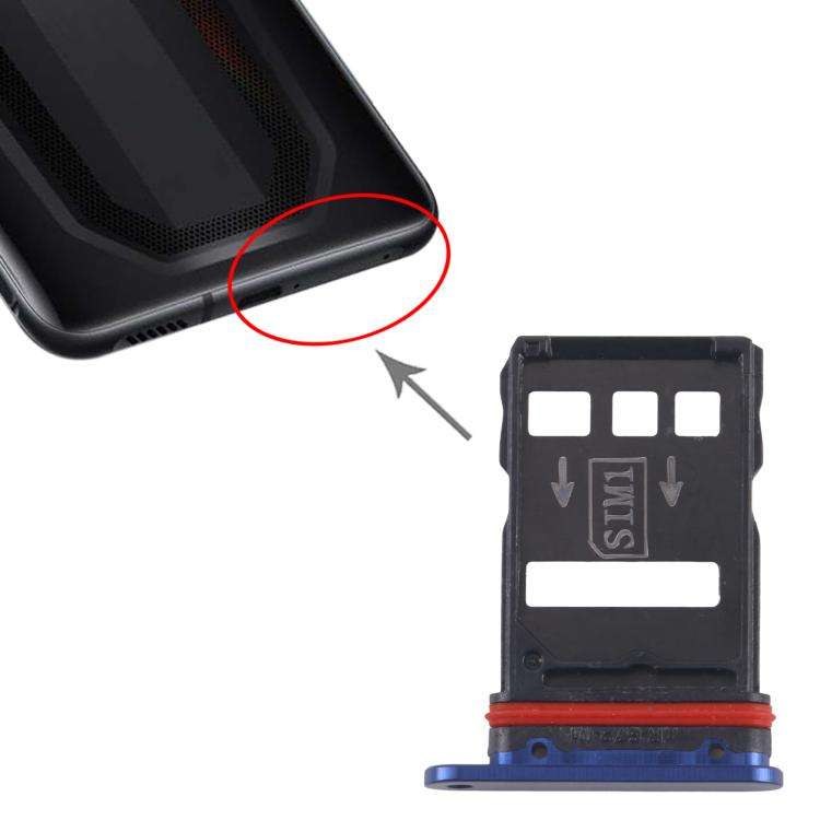 For ZTE nubia RedMagic 7S SIM Card Tray + SIM Card Tray (Blue)