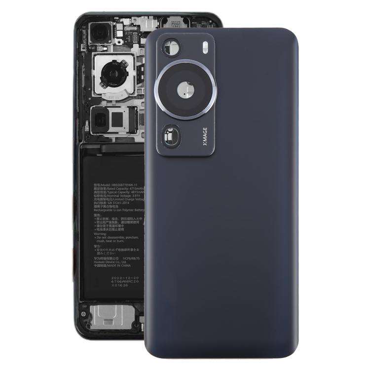 For Huawei P60 Pro Battery Back Cover with Camera Lens Cover(Black)