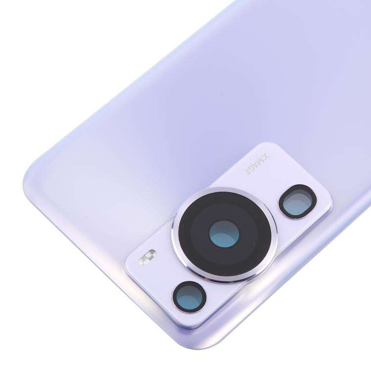 For Huawei P60 Pro Battery Back Cover with Camera Lens Cover(Purple)