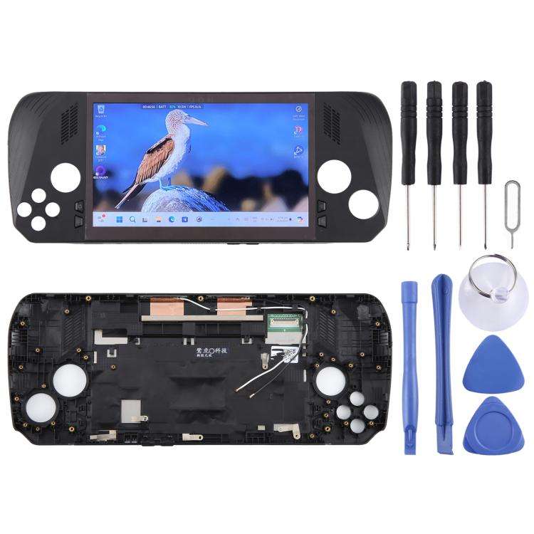 For Asus ROG Ally X 2024 Ally-RC72LA-NH007W LCD Screen Digitizer Full Assembly with Frame(Black)