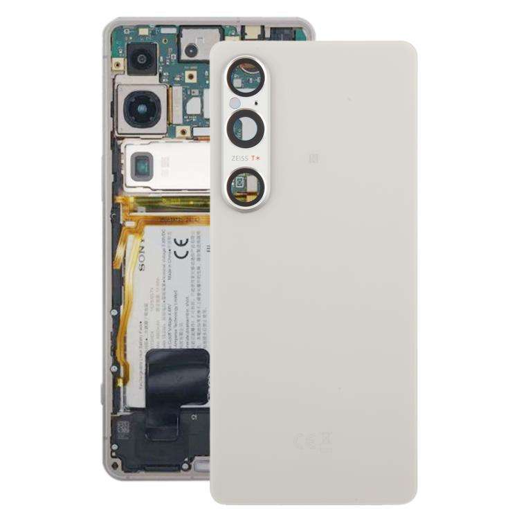 For Sony Xperia 1 VI Original Battery Back Cover with Camera Lens Cover(Silver)