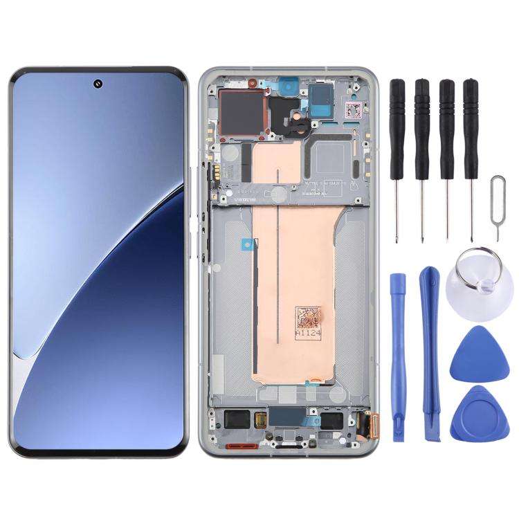 For Xiaomi 15 Pro AMOLED Original LCD Screen Digitizer Full Assembly with Frame (Silver)