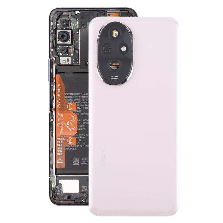 For Honor 200 OEM Battery Back Cover with Camera Lens Cover(Pink)