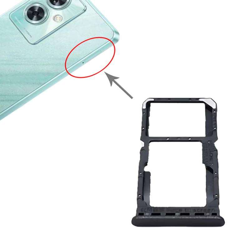 For OnePlus Nord N30 SE 5G CPH2605 SIM + SIM / Micro SD Card Tray (Black)