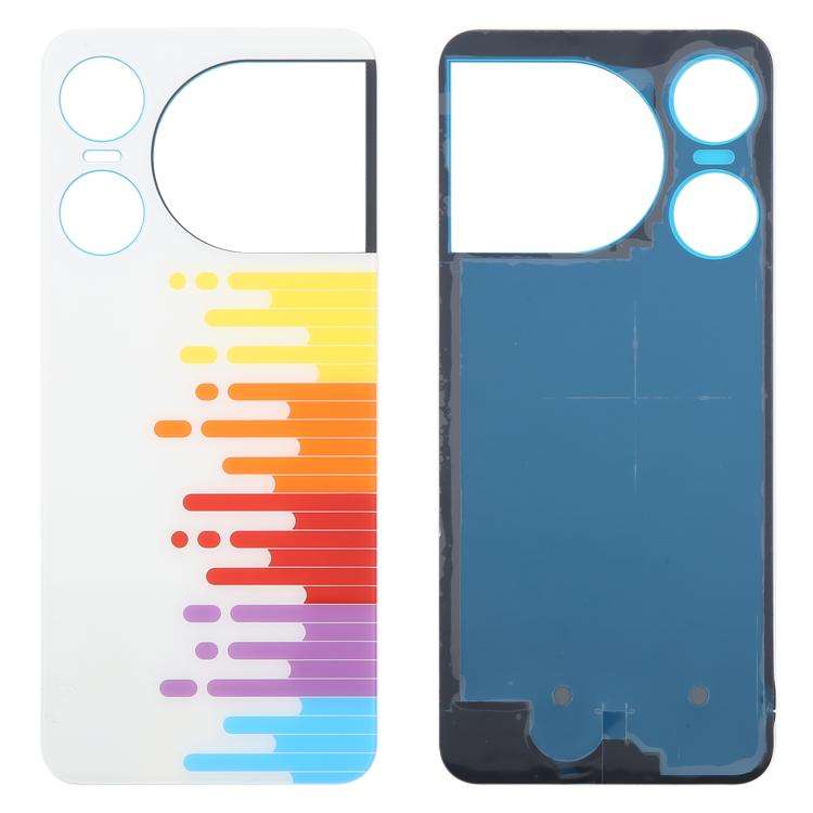 For ZTE nubia Music 2 Glass Battery Back Cover with Adhesive(White)
