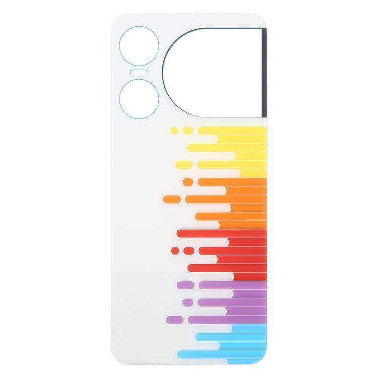 For ZTE nubia Music 2 Glass Battery Back Cover with Adhesive(White)