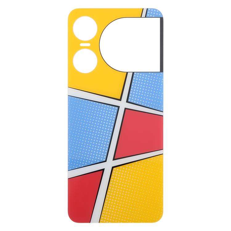 For ZTE nubia Music 2 Glass Battery Back Cover with Adhesive(Yellow)