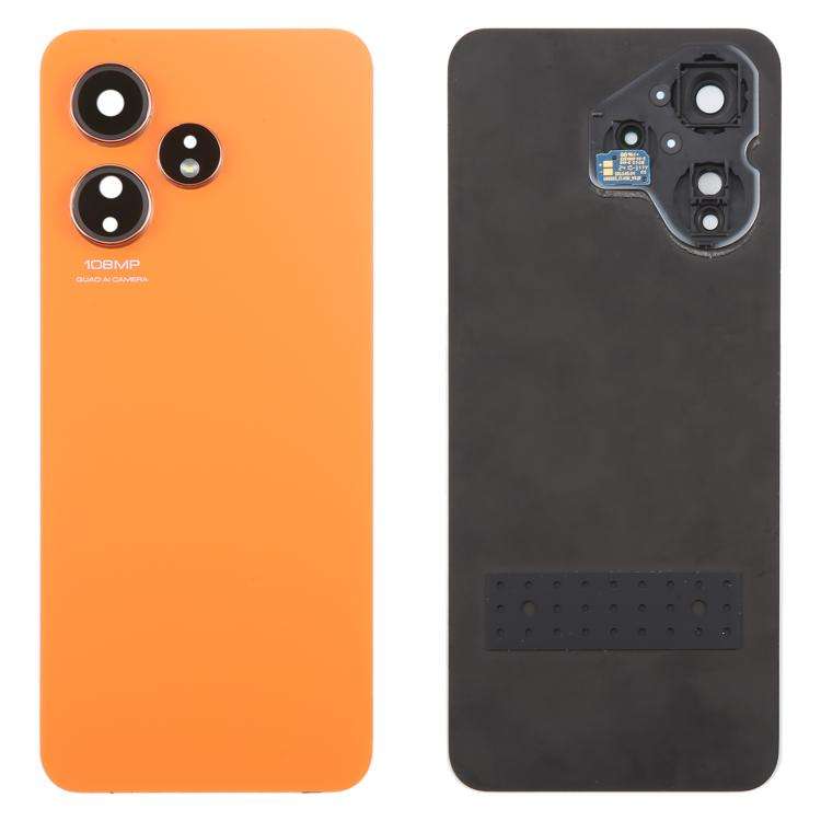 For Boost Celero 5G 2024 Glass Battery Back Cover with Camera Lens Cover(Orange)