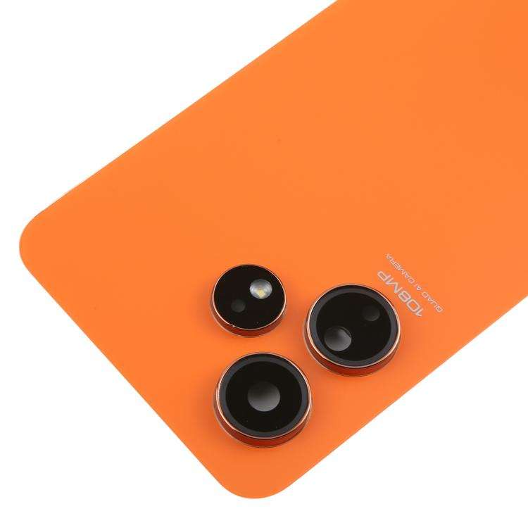 For Boost Celero 5G 2024 Glass Battery Back Cover with Camera Lens Cover(Orange)