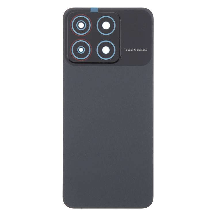 For ZTE Blade A35 Z2453 Plastic Back Cover with Camera Lens Cover(Black)