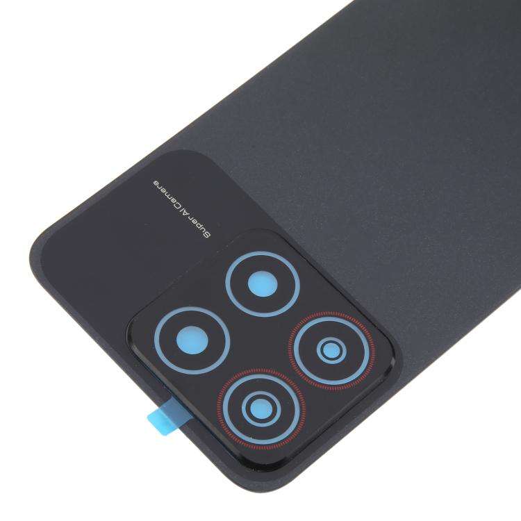 For ZTE Blade A35 Z2453 Plastic Back Cover with Camera Lens Cover(Black)