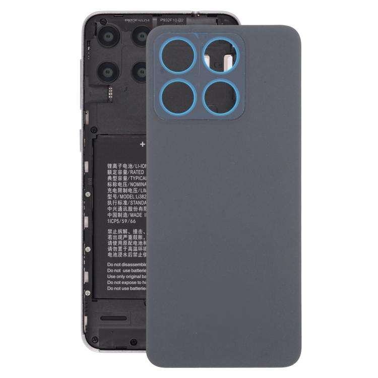 For ZTE Blade A55 Z2450 Plastic Back Cover with Camera Lens Cover(Black)