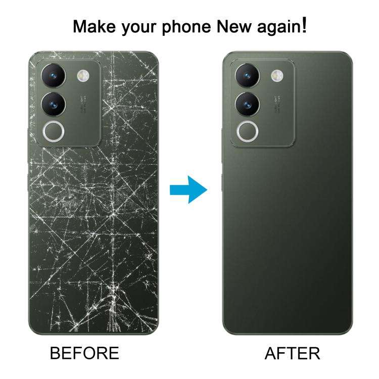For vivo V29e Back Cover with Camera Lens Cover(Black)