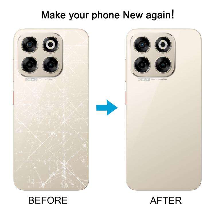 For ZTE Blade V70 / Axon 70 Glass Battery Back Cover with Adhesive(Gray)