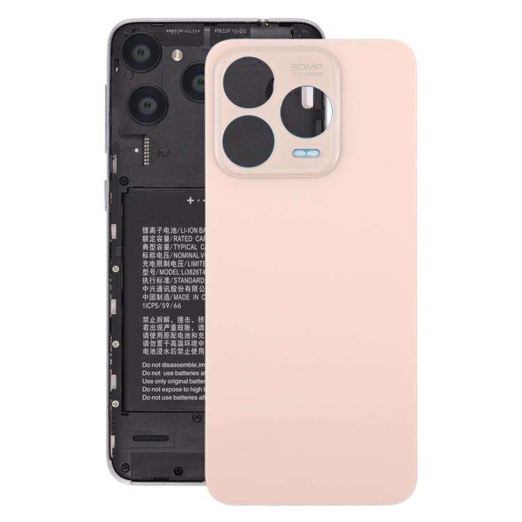 For ZTE Blade V70 Design Glass Battery Back Cover with Adhesive(Pink)