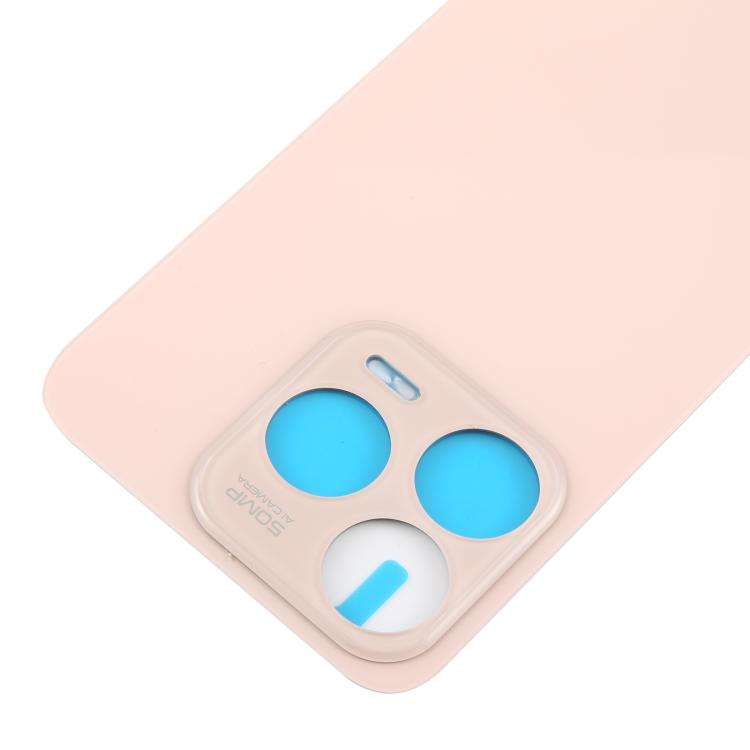 For ZTE Blade V70 Design Glass Battery Back Cover with Adhesive(Pink)