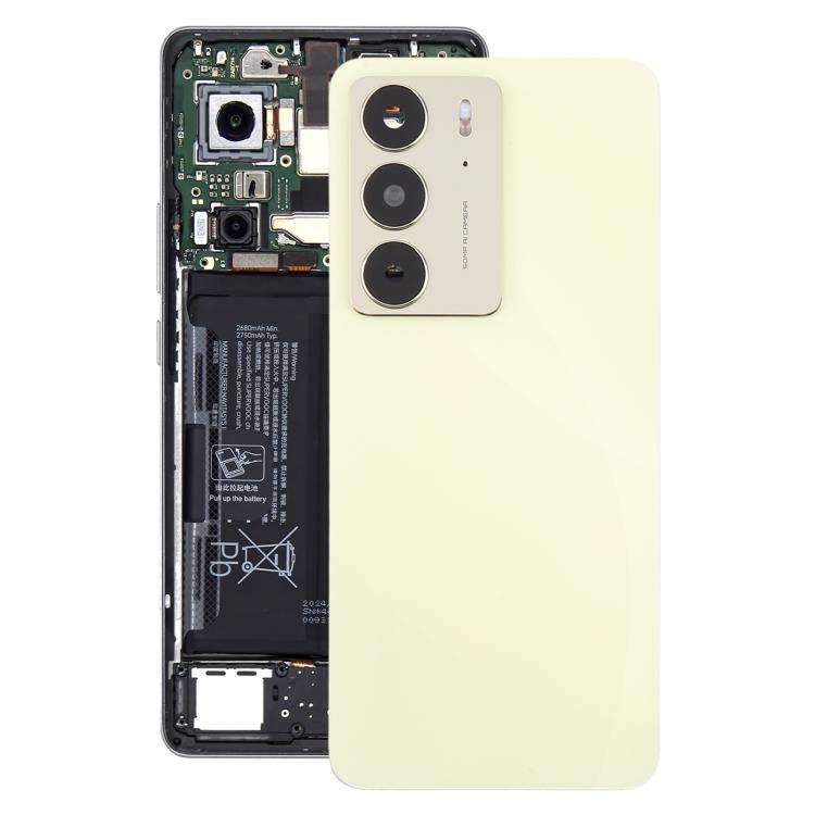 For Realme C75 4G Original Back Cover with Camera Lens Cover(Yellow)