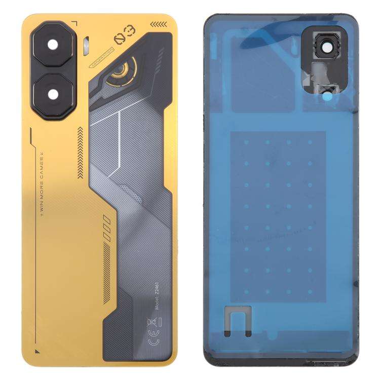 For ZTE nubia Neo 3 Plastic Battery Back Cover with Camera Lens Cover(Gold)