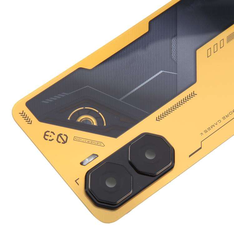 For ZTE nubia Neo 3 Plastic Battery Back Cover with Camera Lens Cover(Gold)