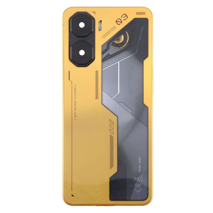For ZTE nubia Neo 3 Plastic Battery Back Cover with Middle Frame / Camera Lens Cover(Gold)