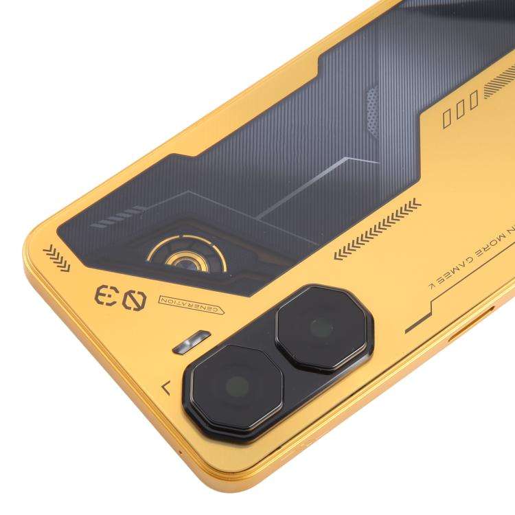 For ZTE nubia Neo 3 Plastic Battery Back Cover with Middle Frame / Camera Lens Cover(Gold)