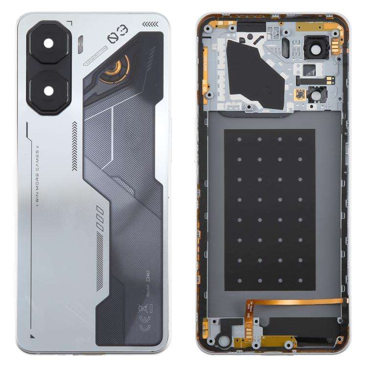For ZTE nubia Neo 3 Plastic Battery Back Cover with Middle Frame / Camera Lens Cover(Silver)