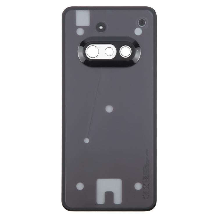 For Nothing Phone 3a A059 Glass Battery Back Cover with Camera Frame(Black)