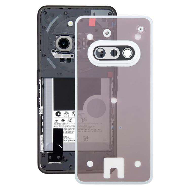 For Nothing Phone 3a A059 Glass Battery Back Cover with Camera Frame(White)