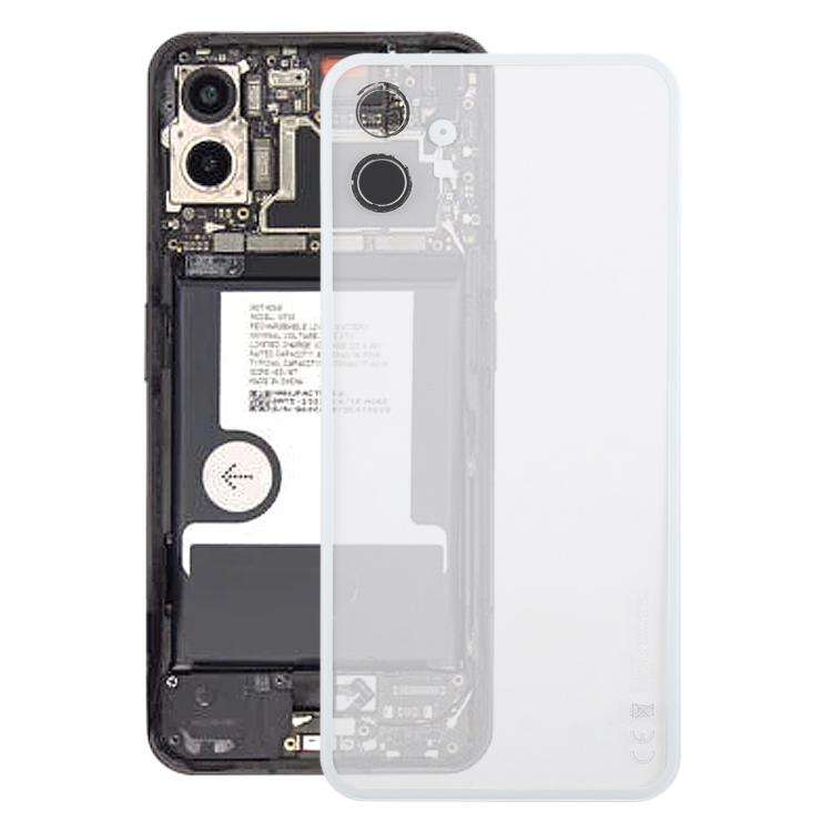 For Nothing Phone 1 A063 Glass Battery Back Cover(Transparent white)