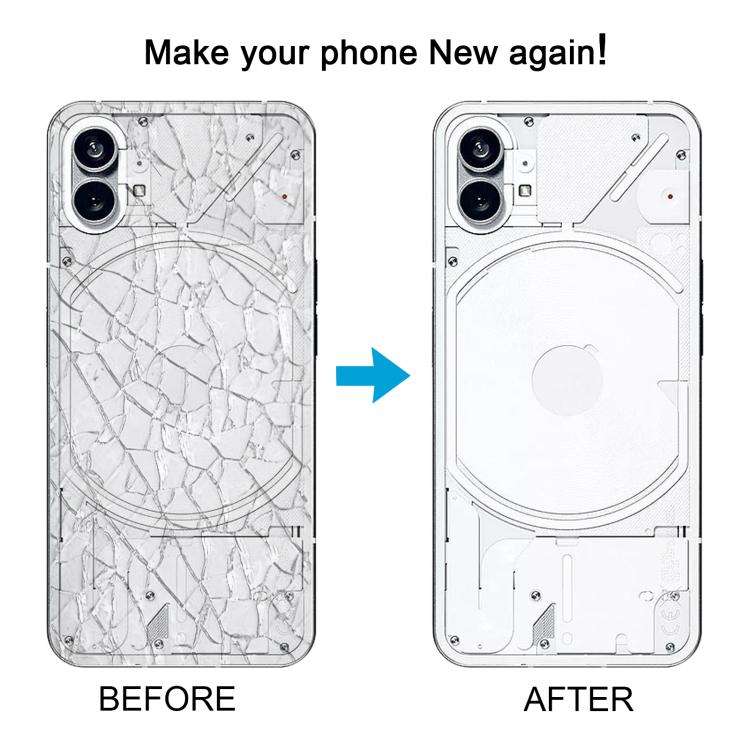 For Nothing Phone 1 A063 Glass Battery Back Cover(Transparent black)