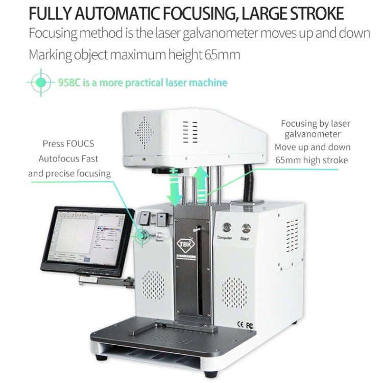 TBK-958C Automatic Laser Marking Screen Separater Repair Machine