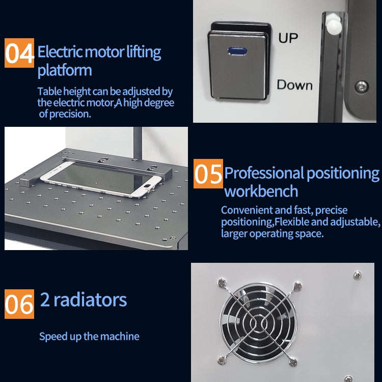 TBK-958A 220V Automatic Laser Cutting Machine Back Glass Remover Laser Separating Engraving Marki...