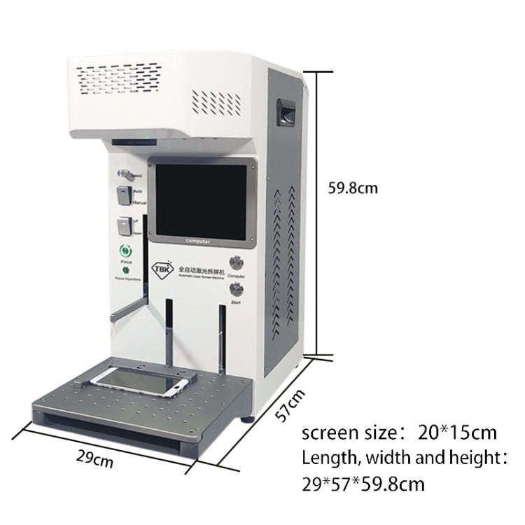 TBK-958A 220V Automatic Laser Cutting Machine Back Glass Remover Laser Separating Engraving Marki...