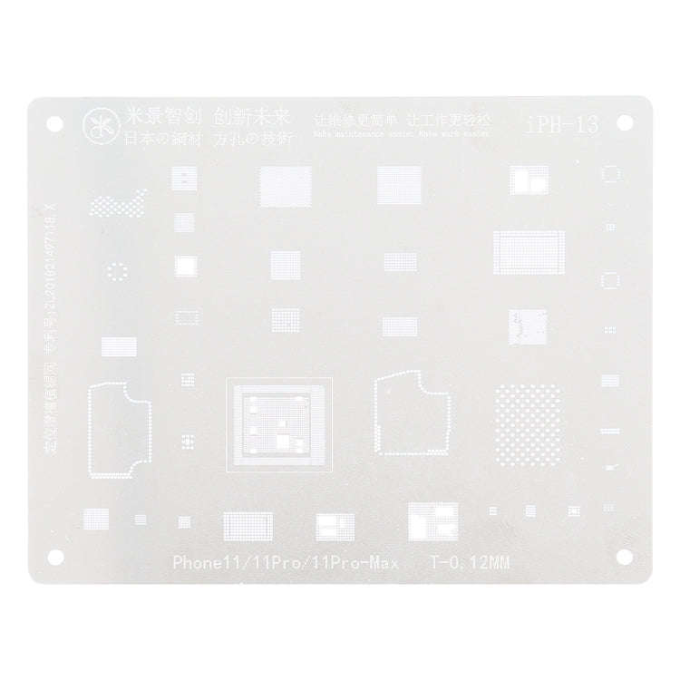 Mijing iPH-13 0.12mm BGA Reballing Stencil Planting for iPhone 11 / 11 Pro / 11 Pro Max