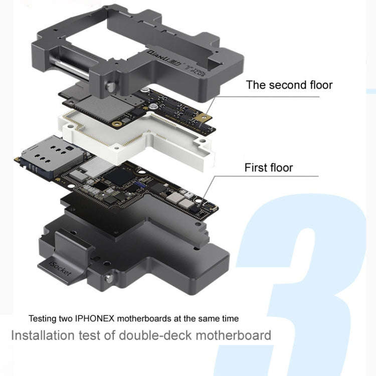 Qianli iSocket 3 In 1 Motherboard Layered Test Frame Upper Lower Layers Logic Board Function Fast...